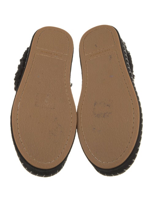 Tory Burch Suede Fur Trim Flats