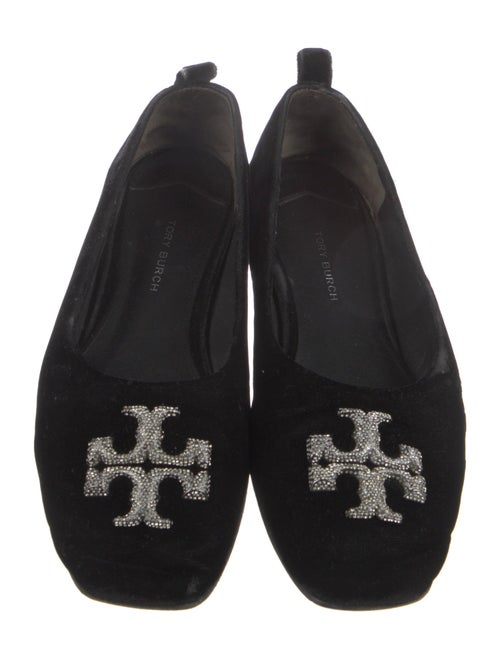 Tory Burch Velvet Crystal Embellishments Flats
