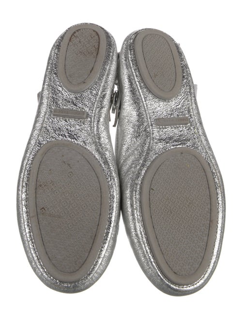 Tory Burch Leather Crystal Embellishments Ballet Flats