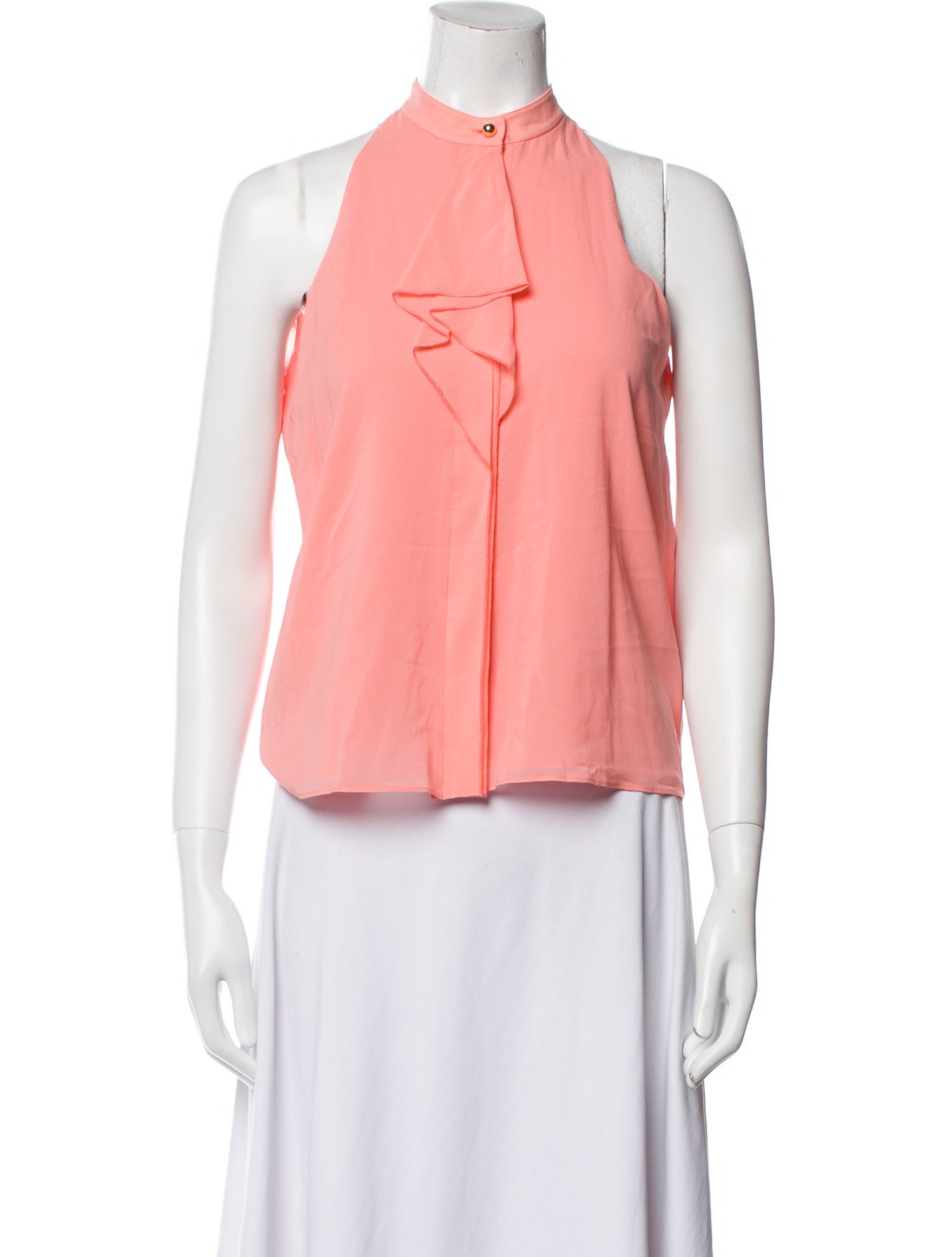 Tory Burch Silk Halterneck Crop Top