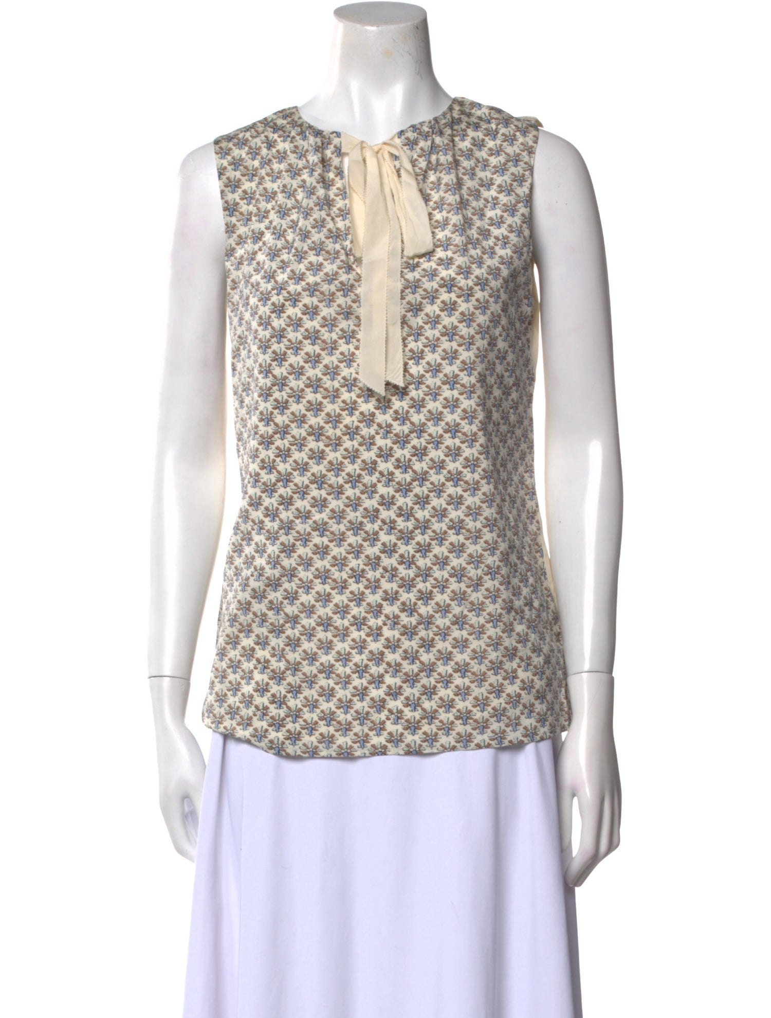 Tory Burch Printed V-Neck Blouse