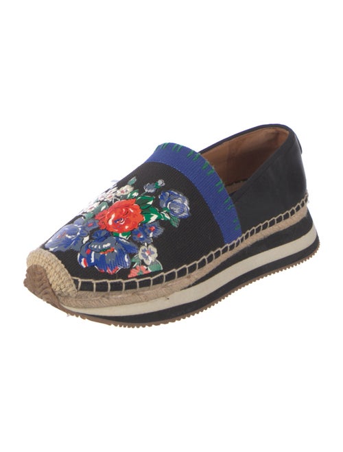 Tory Burch Leather Floral Print Espadrilles