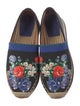 Tory Burch Leather Floral Print Espadrilles
