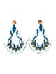 Tory Burch Crystal Beaded Statement Drop Earrings