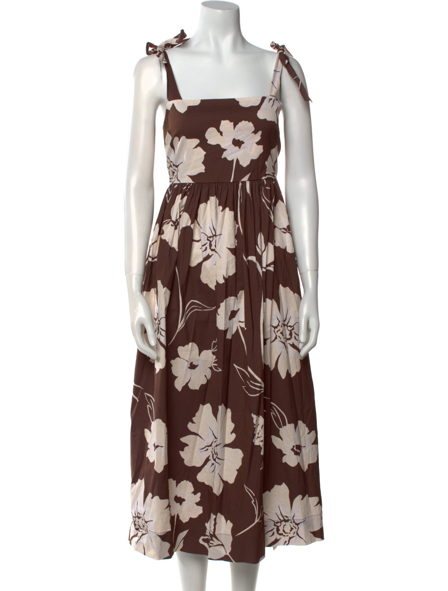 Tory Burch Floral Print Midi Length Dress