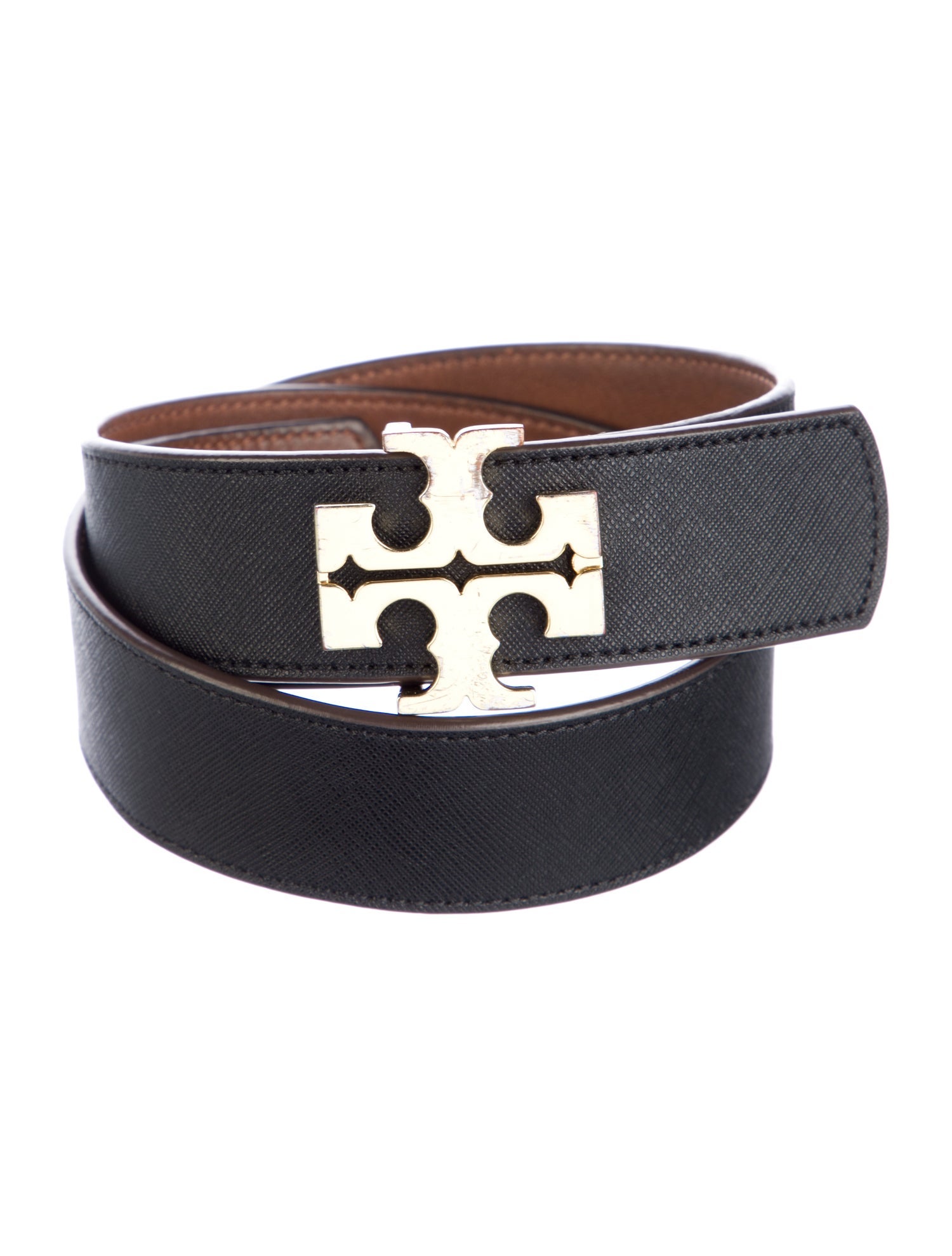 Tory Burch Reversible Saffiano Leather Belt