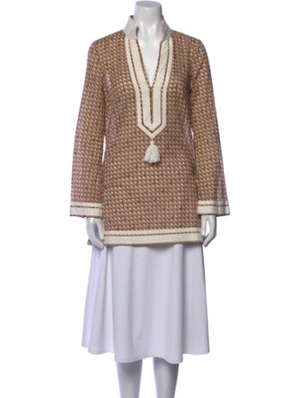 Tory Burch Printed V-Neck Tunic