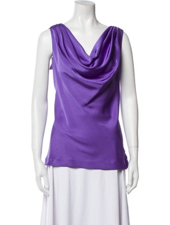 Tory Burch Cowl Neck Sleeveless Top