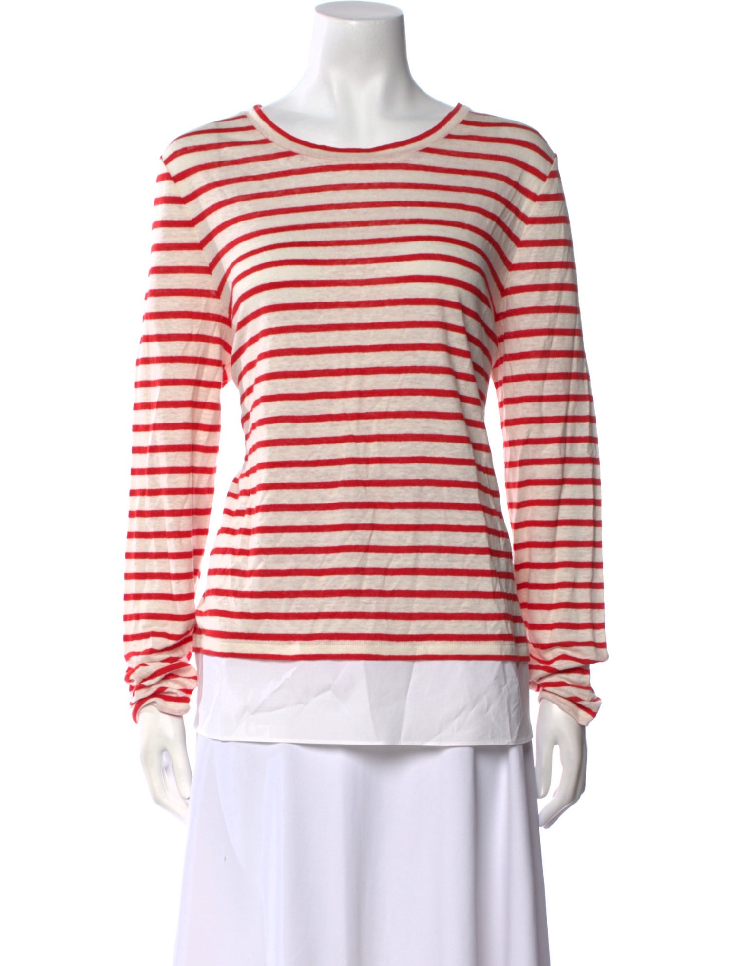 Tory Burch Linen Striped T-Shirt w/ Tags