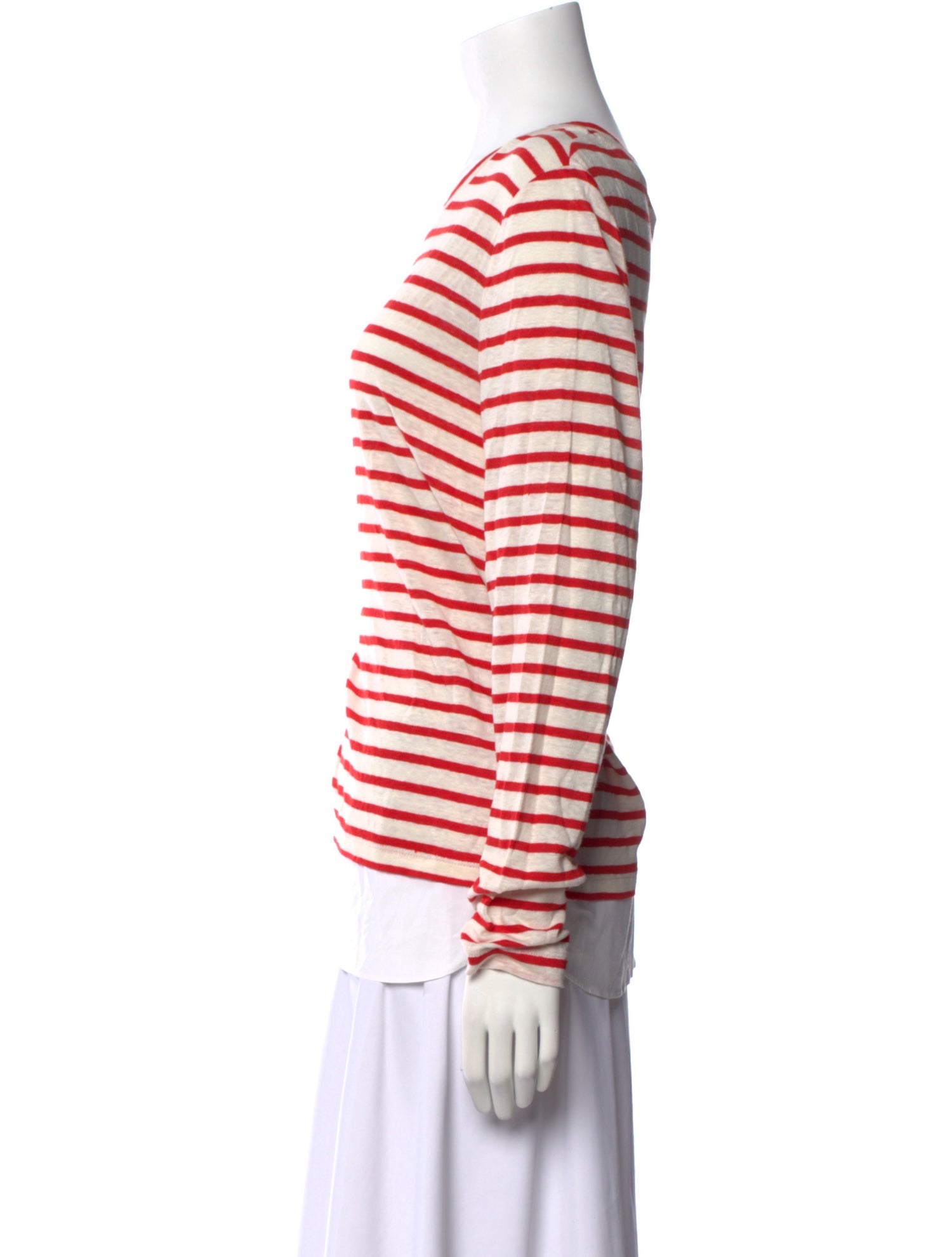 Tory Burch Linen Striped T-Shirt w/ Tags