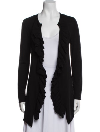 Tory Burch Merino Wool Open Front Sweater