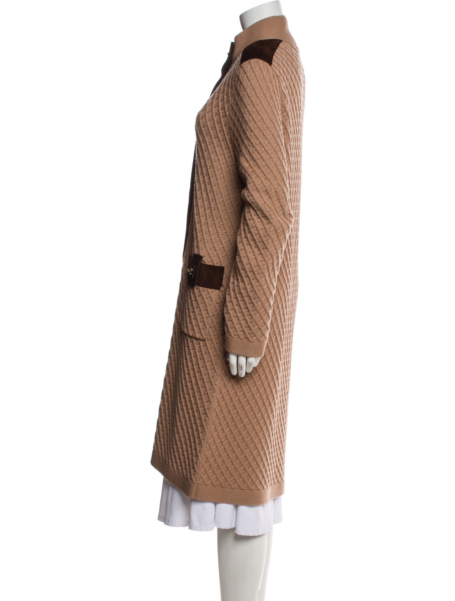 Tory Burch Wool Striped Coat