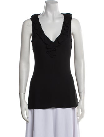 Tory Burch Silk V-Neck Top