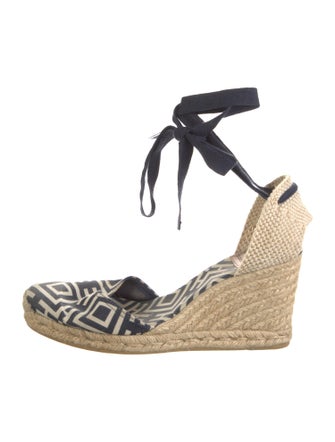 Tory Burch Canvas Printed D'Orsay Pumps