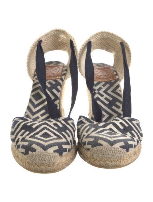 Tory Burch Canvas Printed D'Orsay Pumps