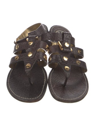 Tory Burch Leather Studded Accents Gladiator Sandals