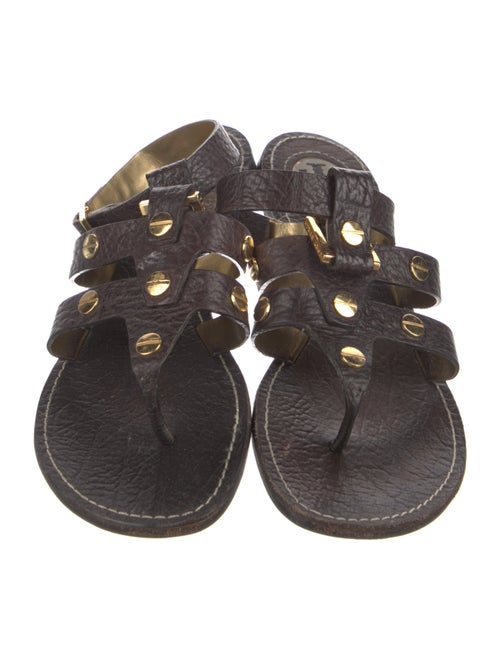 Tory Burch Leather Studded Accents Gladiator Sandals