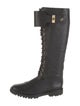 Tory Burch Leather Combat Boots
