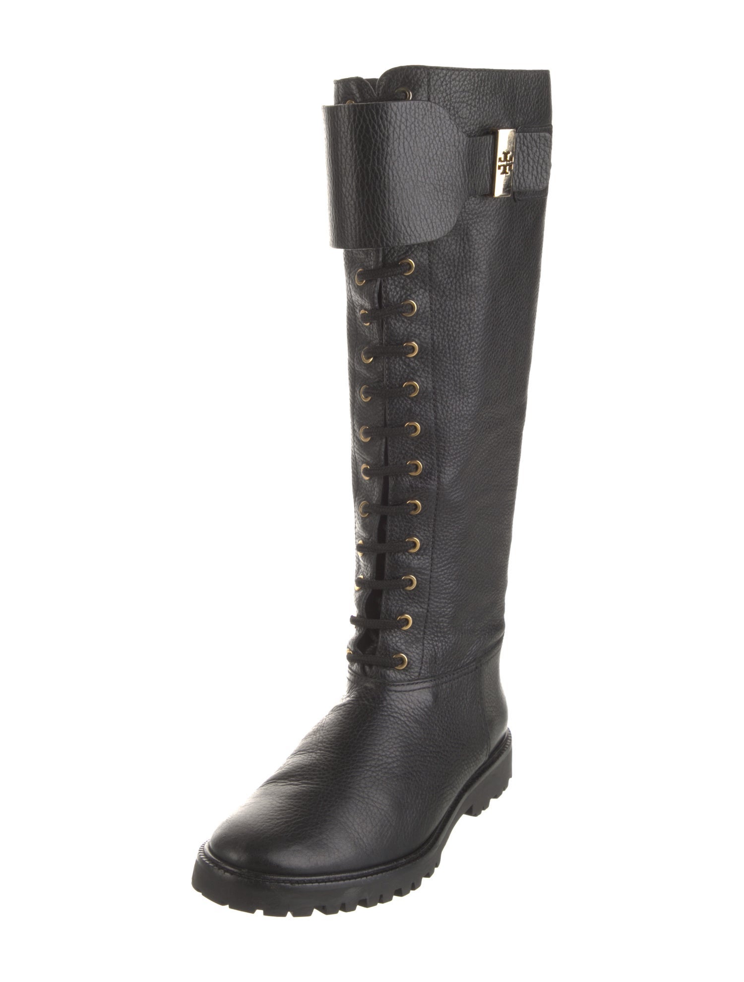 Tory Burch Leather Combat Boots