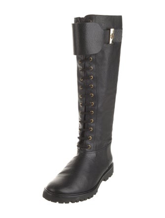 Tory Burch Leather Combat Boots