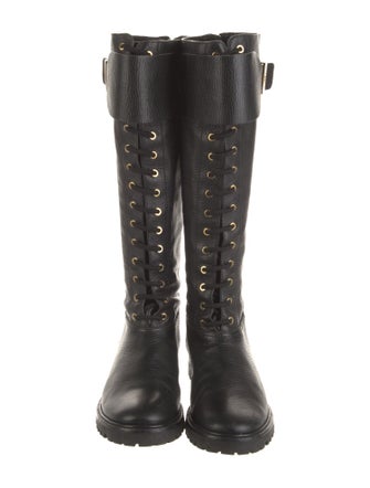 Tory Burch Leather Combat Boots