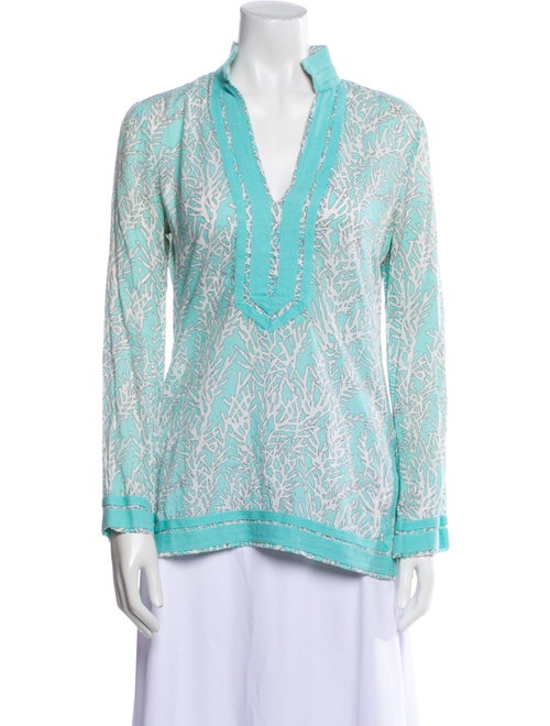 Tory Burch Paisley Print V-Neck Tunic