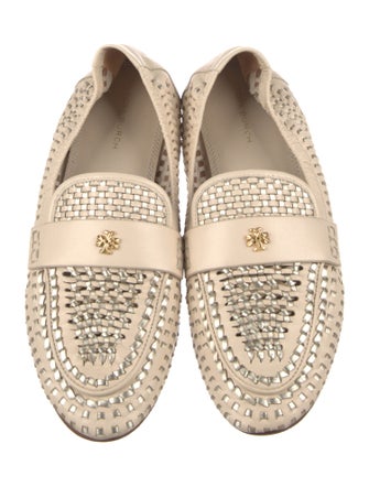 Tory Burch Leather Animal Print Flats