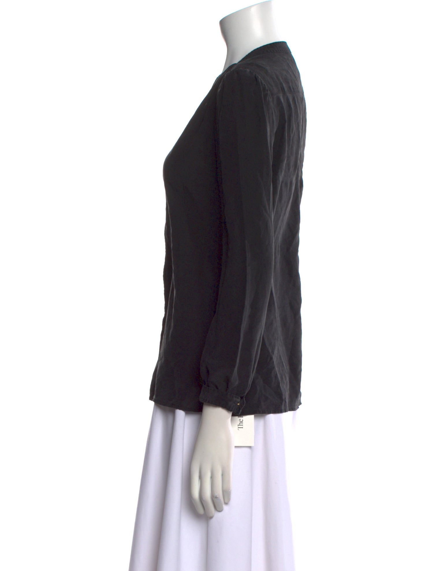 Tory Burch Silk V-Neck Button-Up Top