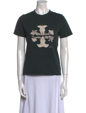 Tory Burch Graphic Print Crew Neck T-Shirt