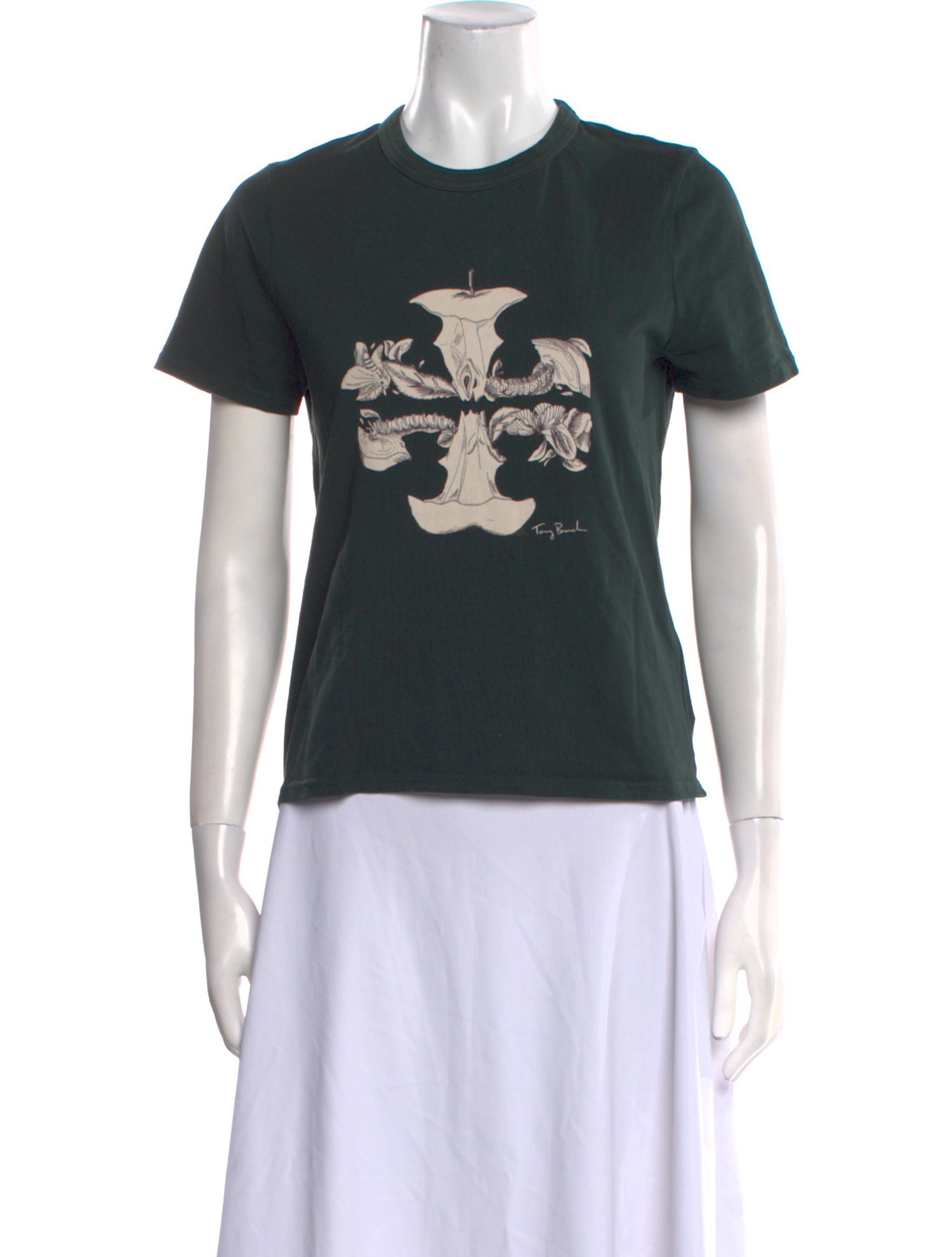 Tory Burch Graphic Print Crew Neck T-Shirt