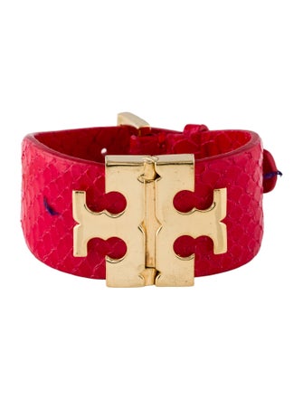 Tory Burch Leather T-Hinge Wrap Bracelet
