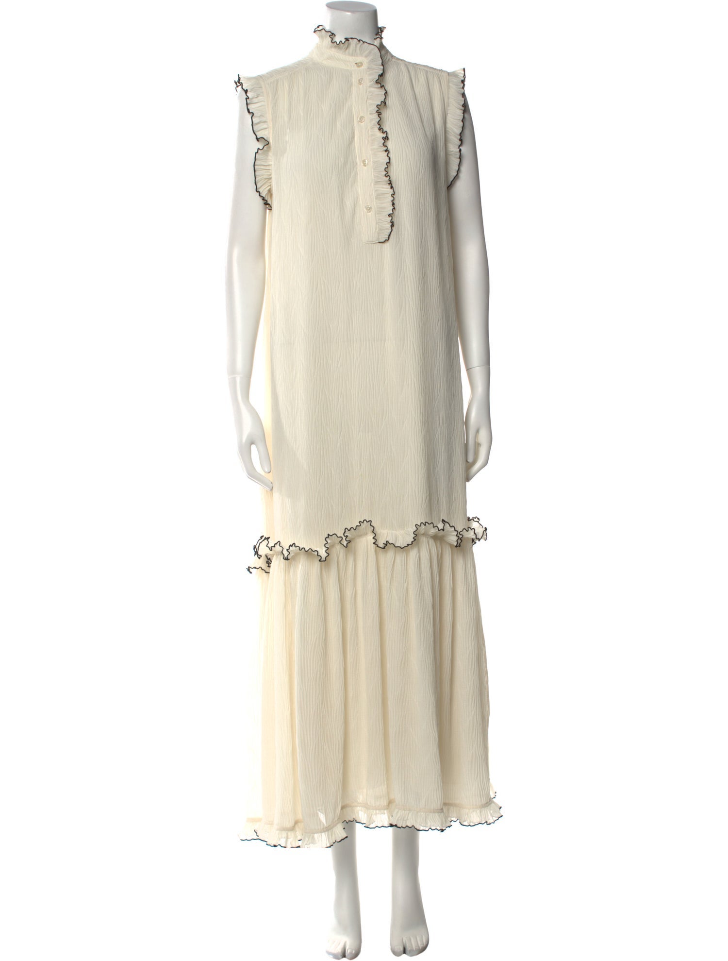 Tory Burch Mock Neck Long Dress