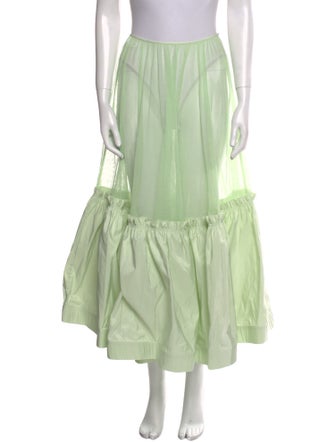 Tory Burch Mesh Accents Midi Length Skirt