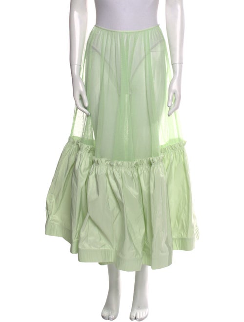 Tory Burch Mesh Accents Midi Length Skirt