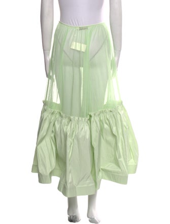 Tory Burch Mesh Accents Midi Length Skirt