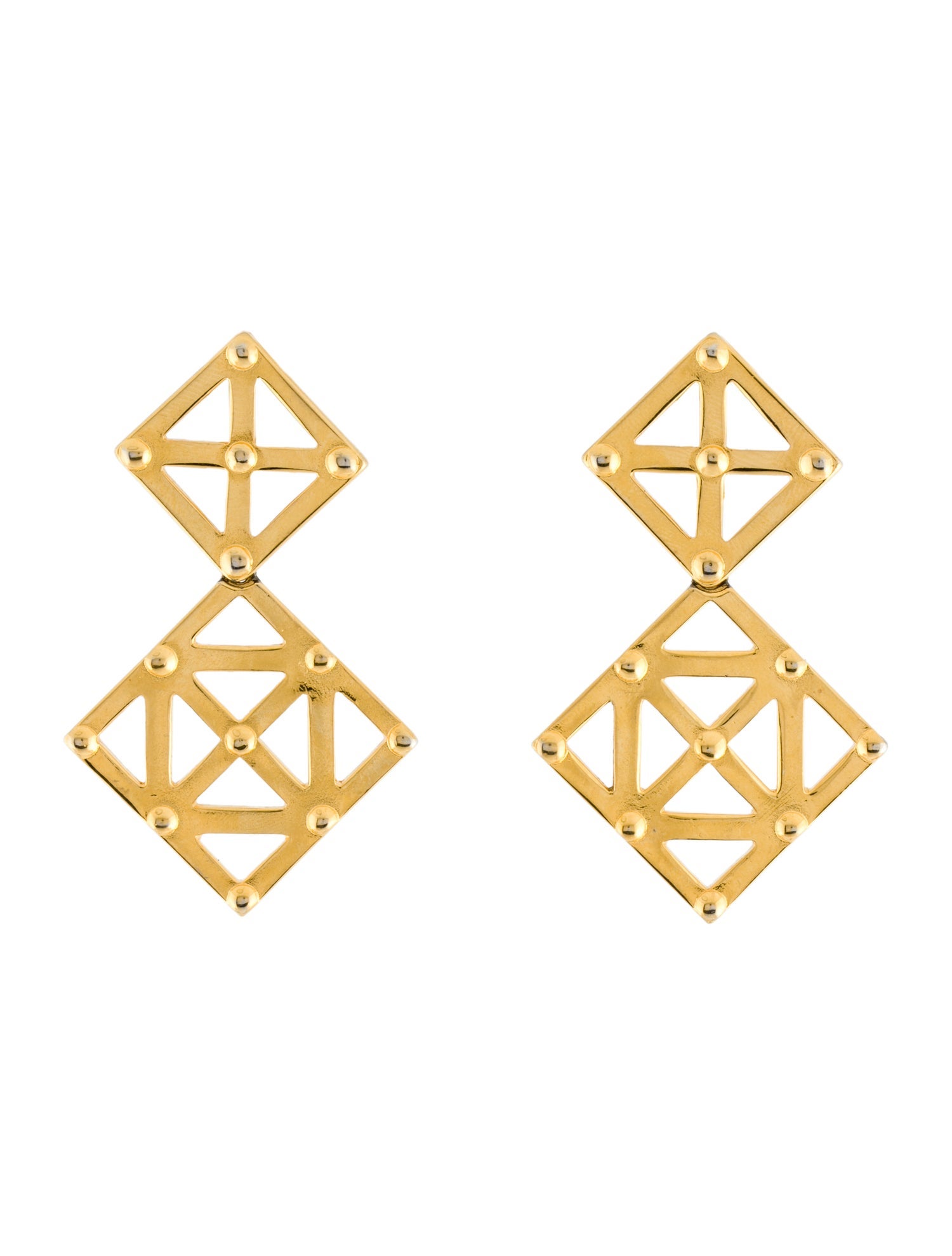 Tory Burch Cut Out Clip-On Drop Earrings