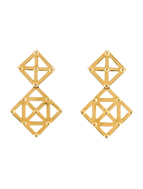Tory Burch Cut Out Clip-On Drop Earrings