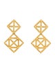 Tory Burch Cut Out Clip-On Drop Earrings