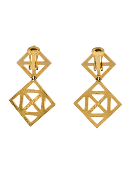 Tory Burch Cut Out Clip-On Drop Earrings
