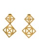 Tory Burch Cut Out Clip-On Drop Earrings