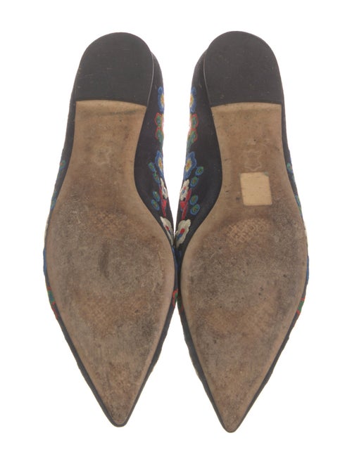 Tory Burch Suede Floral Print Flats