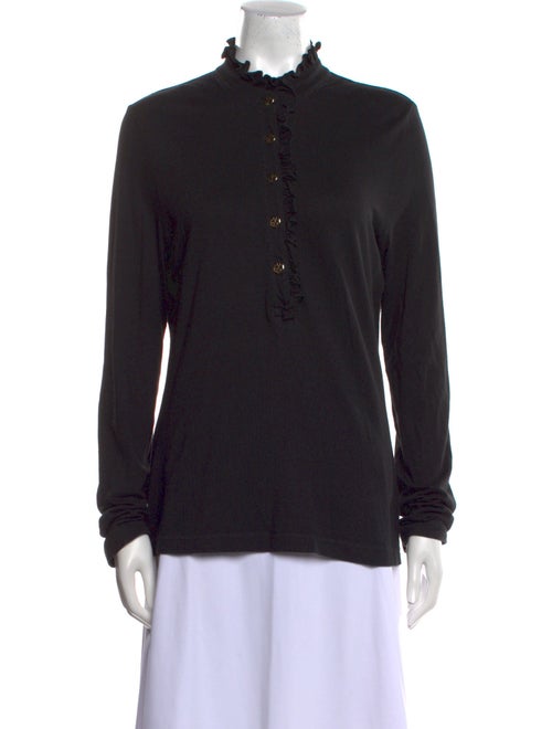 Tory Burch Mock Neck Long Sleeve Top