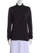 Tory Burch Mock Neck Long Sleeve Top