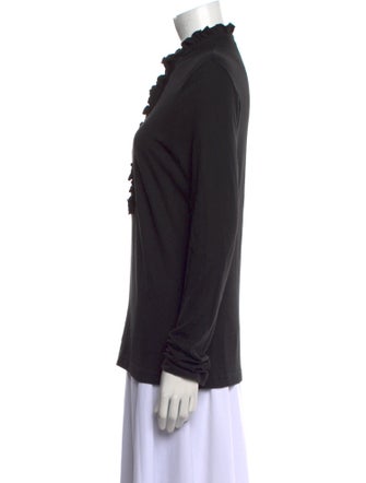 Tory Burch Mock Neck Long Sleeve Top