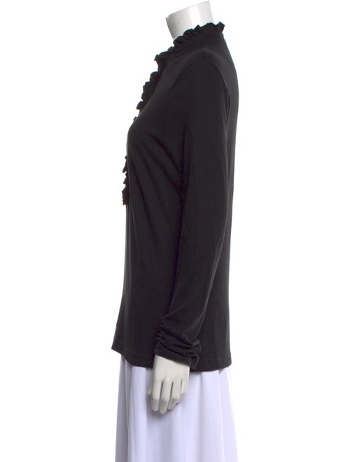 Tory Burch Mock Neck Long Sleeve Top