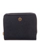 Tory Burch Signature Logo Leather Compact Wallet