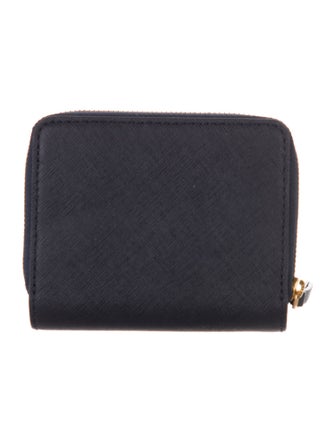 Tory Burch Signature Logo Leather Compact Wallet