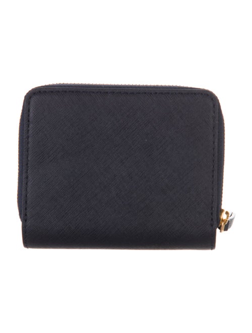 Tory Burch Signature Logo Leather Compact Wallet