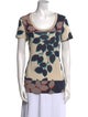 Tory Burch Printed Scoop Neck T-Shirt