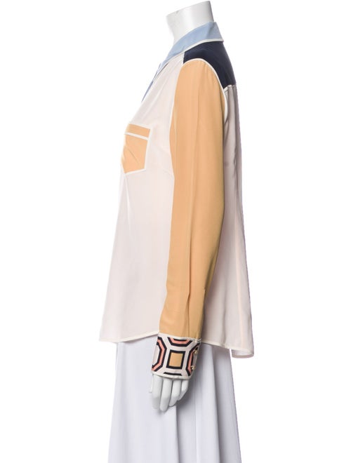 Tory Burch Silk Printed Button-Up Top